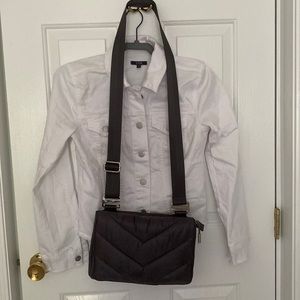 Caraa x athleta gray nylon crossbody bag